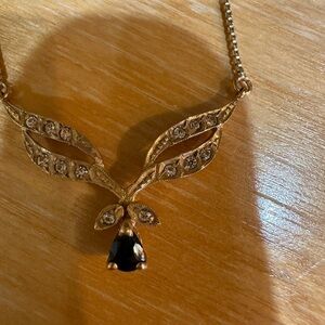 DIAMOND PENDANT 585 GOLD , DIAMONDS & SAPPHIRE, ITALY. Excellent condition.